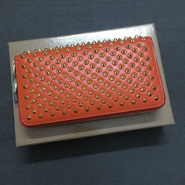 designer luxury clutch women mens long rivet red bottom bags purse card holder genuine leather wallet, Red;black
designer luxury clutch women mens long rivet red bottom bags purse card holder genuine leather wallet, Red;black