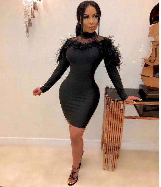 casual dresses okayoasis women o-neck long sleeve bodycon feather party dress elegant club vestidos, Black;gray
casual dresses okayoasis women o-neck long sleeve bodycon feather party dress elegant club vestidos, Black;gray
