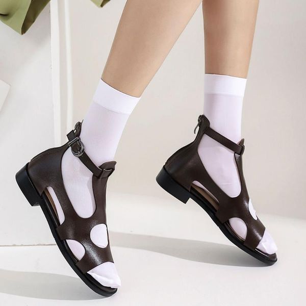 sandals jouir talons brand design hollow out zip low heels oepn toe comfortable walking summer cow leather female, Black
sandals jouir talons brand design hollow out zip low heels oepn toe comfortable walking summer cow leather female, Black