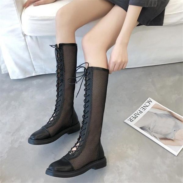 boots breathable zipper flat roman wind hollow mesh comfortable sandals women summer fashion knee-high botas mujer size 40, Black
boots breathable zipper flat roman wind hollow mesh comfortable sandals women summer fashion knee-high botas mujer size 40, Black
