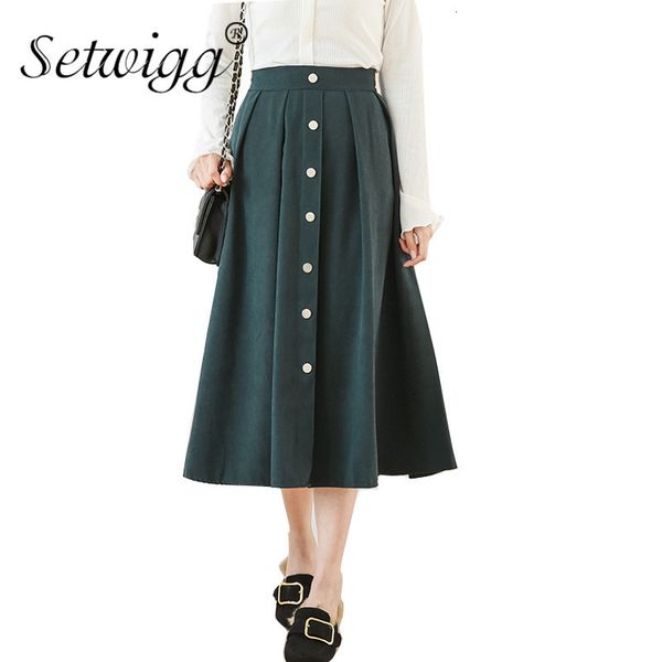 Skirts skirts England Style Autumn Single Breasted Veet A-line Long Elastic Waist Buttons Pleated Mid-calf S IP02, Black
Skirts skirts England Style Autumn Single Breasted Veet A-line Long Elastic Waist Buttons Pleated Mid-calf S IP02, Black