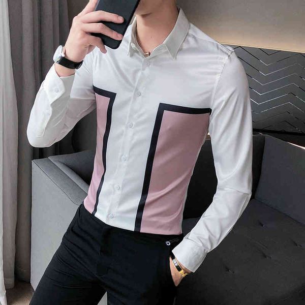 t shirts autumn male shirt shreds fashion 2021 simple long sleeve men's casual all game thin tuxedo fit 3xl-m l838, White;black
t shirts autumn male shirt shreds fashion 2021 simple long sleeve men's casual all game thin tuxedo fit 3xl-m l838, White;black
