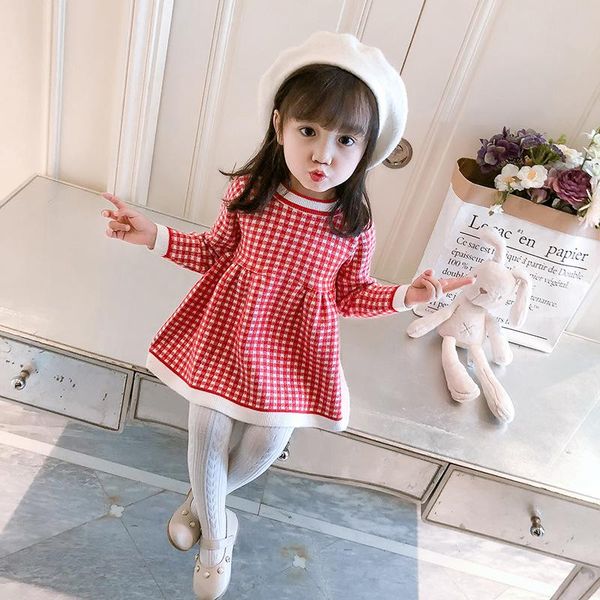 girl's dresses 2021 korean little girls plaid knitted dress spring fall long sleeved princess sweater children's one piece b16, Red;yellow
girl's dresses 2021 korean little girls plaid knitted dress spring fall long sleeved princess sweater children's one piece b16, Red;yellow