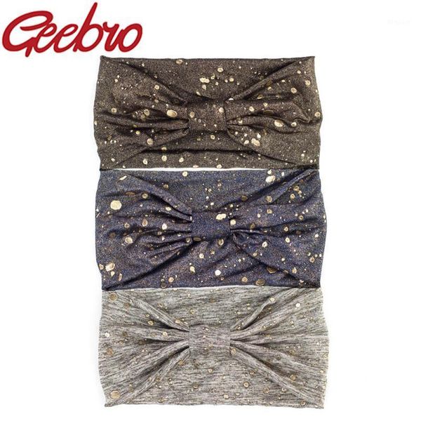 geebro women's splatter golden paint wide elastic headbands fashion bow knotted mesh headband turban stretch wrap hairband dq4971
geebro women's splatter golden paint wide elastic headbands fashion bow knotted mesh headband turban stretch wrap hairband dq4971