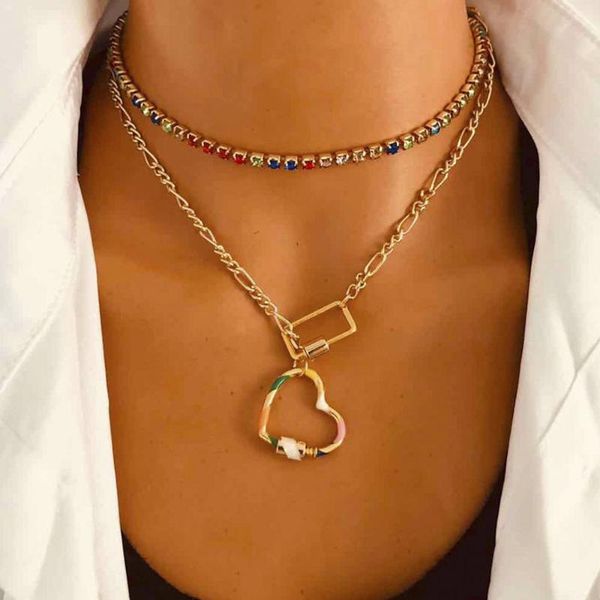 chains lost lady fashion enamel heart pendant necklace for women layer rhinestone metal chain choker girl wholesale jewelry, Silver
chains lost lady fashion enamel heart pendant necklace for women layer rhinestone metal chain choker girl wholesale jewelry, Silver