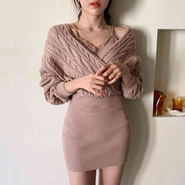 casual dresses onalippa women dress winter autumn korean chic temperament v-neck cross linen pattern design stitching knitted vestidos fs1r, Black;gray
casual dresses onalippa women dress winter autumn korean chic temperament v-neck cross linen pattern design stitching knitted vestidos fs1r, Black;gray