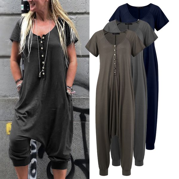 rompers celmia women drop-crotch jumpsuits 2021 summer vintage casual short sleeve o-neck buttons playsuits plus size overalls 7, Black;white
rompers celmia women drop-crotch jumpsuits 2021 summer vintage casual short sleeve o-neck buttons playsuits plus size overalls 7, Black;white