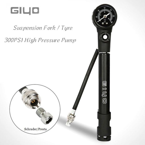 bike pumps giyo gs-41e 300psi mtb fork pump road motor tyre inflator fixed gauge presta schrader air for suspension
bike pumps giyo gs-41e 300psi mtb fork pump road motor tyre inflator fixed gauge presta schrader air for suspension