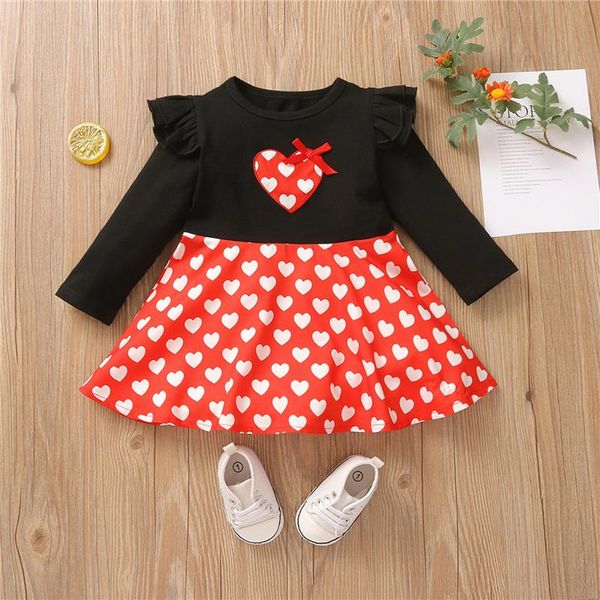 girl's dresses baby girl casual clothes valentine's day dress long sleeve round neck heart print ruffle loose swing, Red;yellow
girl's dresses baby girl casual clothes valentine's day dress long sleeve round neck heart print ruffle loose swing, Red;yellow