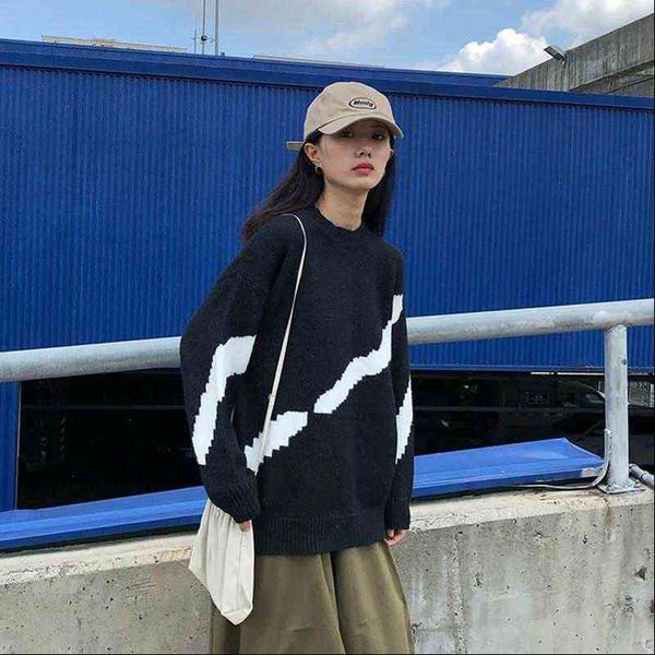 womens sweater autumn and winter korean style black white patchwork thick warm sweaters knitted pullovers f1395, White;black
womens sweater autumn and winter korean style black white patchwork thick warm sweaters knitted pullovers f1395, White;black