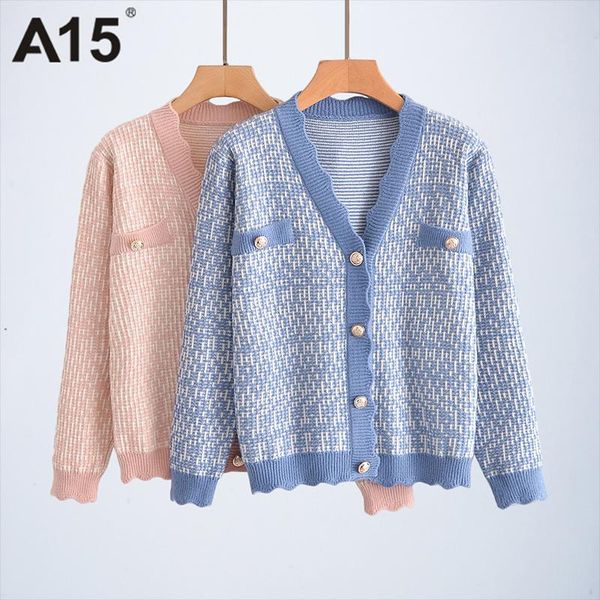 women's knits & tees a15 vintage v-neck long sleeve women sweater 2021 autumn winter short knitted cardigan sweaters womens england sty, White
women's knits & tees a15 vintage v-neck long sleeve women sweater 2021 autumn winter short knitted cardigan sweaters womens england sty, White