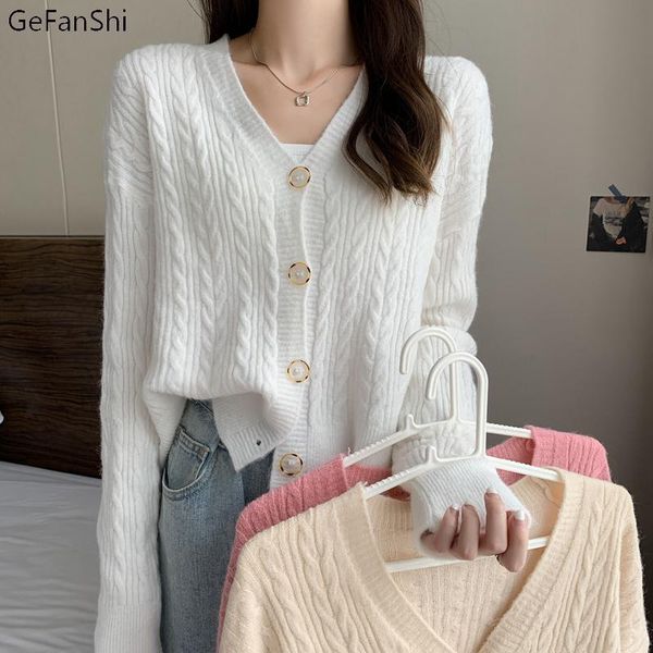 women's knits & tees 2021 autumn winter sweater cardigan solid button female woman sweaters v-neck elegant office lady cute knitted sh, White
women's knits & tees 2021 autumn winter sweater cardigan solid button female woman sweaters v-neck elegant office lady cute knitted sh, White
