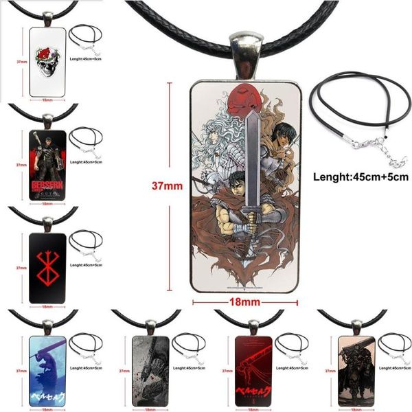 pendant necklaces glass cabochon necklace rectangle fashion for girls gifts cool berserk guts anime, Silver
pendant necklaces glass cabochon necklace rectangle fashion for girls gifts cool berserk guts anime, Silver