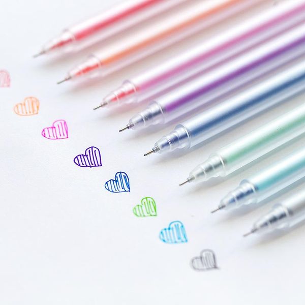gel pens 8pcs/lot colored set school 0.5mm refill ballpoint pen for journal drawing graffiti signing writing stationery supplies
gel pens 8pcs/lot colored set school 0.5mm refill ballpoint pen for journal drawing graffiti signing writing stationery supplies