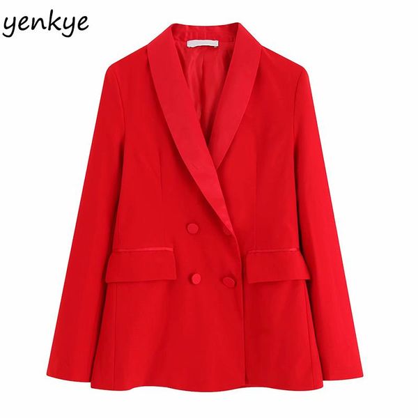 women party elegant red blazer mujer long sleeve notched neck double-breasted autumn suits blaser feminino women's & blazers, White;black
women party elegant red blazer mujer long sleeve notched neck double-breasted autumn suits blaser feminino women's & blazers, White;black