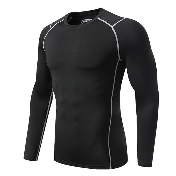 running jerseys workout shirt men compression quick dry t fitness gym long sleeve tight sport for mens training shirts, Black;blue
running jerseys workout shirt men compression quick dry t fitness gym long sleeve tight sport for mens training shirts, Black;blue