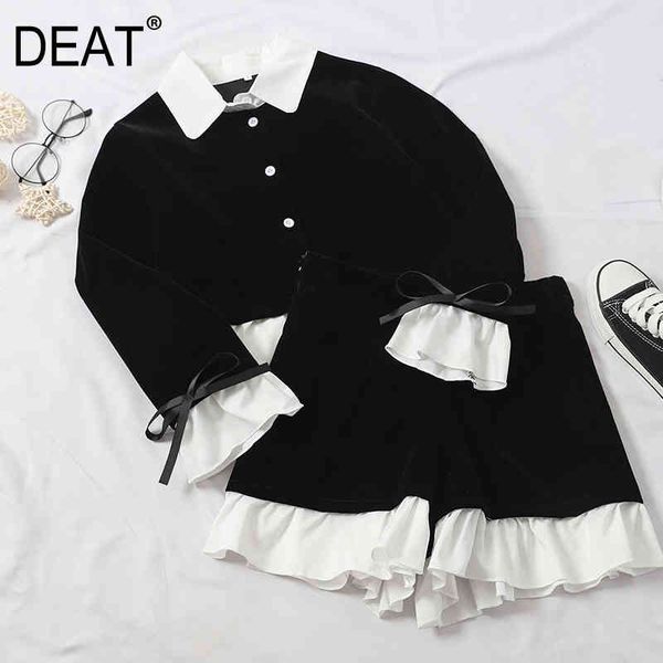 women shorts arrivals ruffles patchwork bow temperament two piece set fashion spring summer 11d381 210525, White
women shorts arrivals ruffles patchwork bow temperament two piece set fashion spring summer 11d381 210525, White