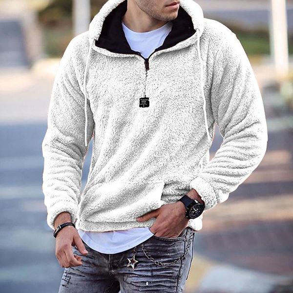 men's hoodies & sweatshirts autumn winter casual mens woolen fashion solid long sleeve hooded for men 2021 warm loose drawstring hoodie, Black
men's hoodies & sweatshirts autumn winter casual mens woolen fashion solid long sleeve hooded for men 2021 warm loose drawstring hoodie, Black