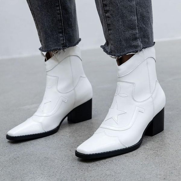boots 2021 fashion women ankle shoes high heels leather western cowboy booties womens winter botines femeninos, Black
boots 2021 fashion women ankle shoes high heels leather western cowboy booties womens winter botines femeninos, Black