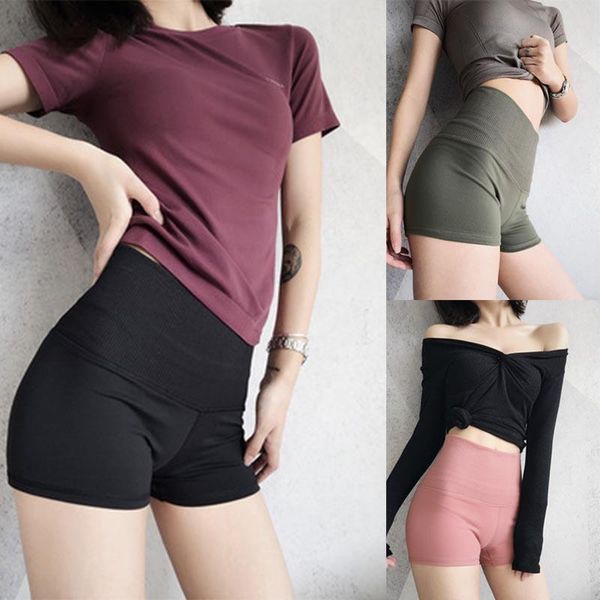 yoga outfits curve high waist shorts women sports fitness wicking jogging gym running do2, White;red 
yoga outfits curve high waist shorts women sports fitness wicking jogging gym running do2, White;red