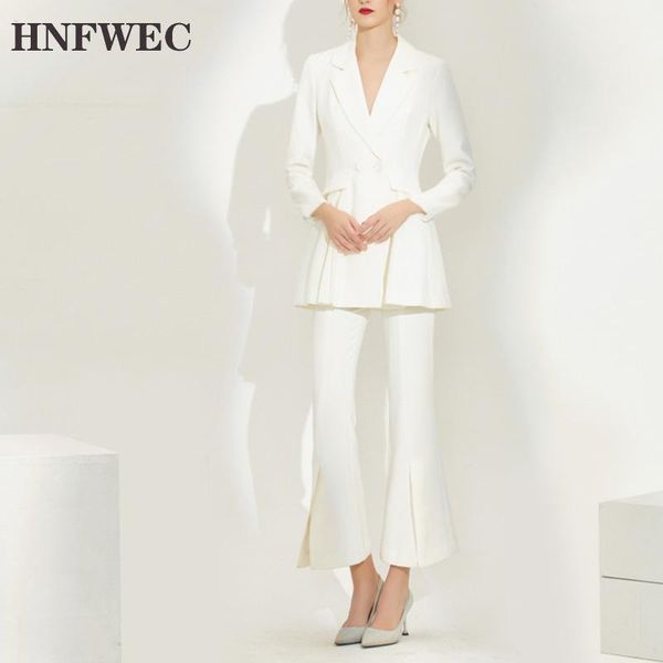 autumn solid color lapel long sleeve blazer high waist wide leg pants women's casual suit set tide u833 two piece, White
autumn solid color lapel long sleeve blazer high waist wide leg pants women's casual suit set tide u833 two piece, White