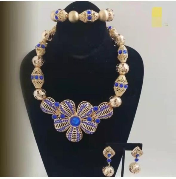 earrings & necklace dubai gold and blue handmade jewelry piece set unique royal african wedding beads setfor any occasion abg35, Silver
earrings & necklace dubai gold and blue handmade jewelry piece set unique royal african wedding beads setfor any occasion abg35, Silver