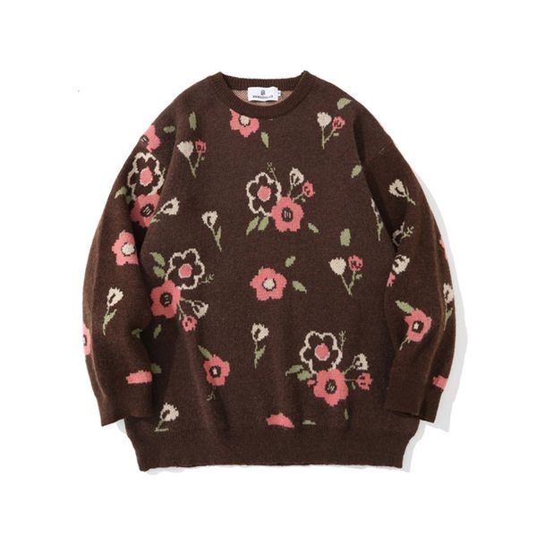 men's sweaters floral jacquard knitted sweater mens autumn fashion loose round neck pullover long sleeve retro men harajuku oversized j, White;black
men's sweaters floral jacquard knitted sweater mens autumn fashion loose round neck pullover long sleeve retro men harajuku oversized j, White;black