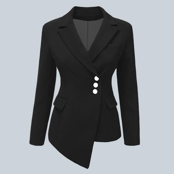 women's suits & blazers 2021 spring and autumn womens long sleeves asymmetric small suit casual fashion blazer temperament office lady, White;black
women's suits & blazers 2021 spring and autumn womens long sleeves asymmetric small suit casual fashion blazer temperament office lady, White;black