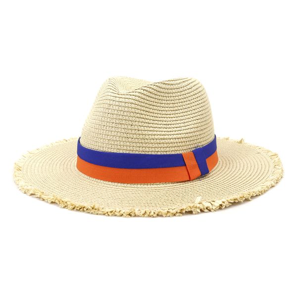 summer hat for women wide brim sun protection jazz straw cap casual outdoor holiday panama beach hat, Blue;gray
summer hat for women wide brim sun protection jazz straw cap casual outdoor holiday panama beach hat, Blue;gray