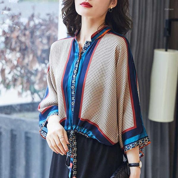 women's blouses & shirts women plus size blusas 2021 spring fashion chiffon prints button splicing irregular bandage skinny woman, White
women's blouses & shirts women plus size blusas 2021 spring fashion chiffon prints button splicing irregular bandage skinny woman, White