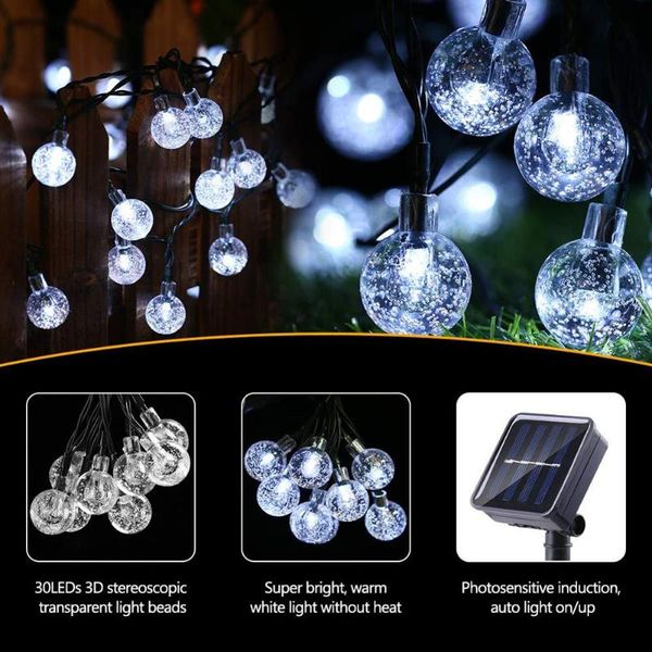 10m crystal ball solar light outdoor ip65 waterproof string fairy lamps garlands for garden christmas decoration strings led
10m crystal ball solar light outdoor ip65 waterproof string fairy lamps garlands for garden christmas decoration strings led