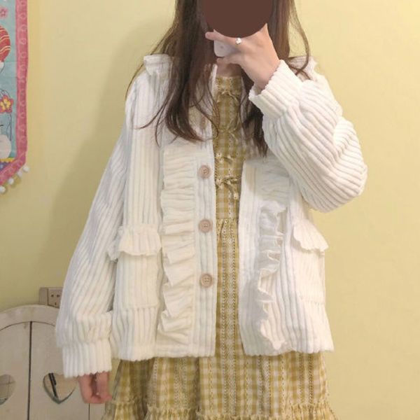 women's jackets autumn white leather jacket with college-style frills, soft lace pocket, flashlight sleeve mejy, Black;brown
women's jackets autumn white leather jacket with college-style frills, soft lace pocket, flashlight sleeve mejy, Black;brown