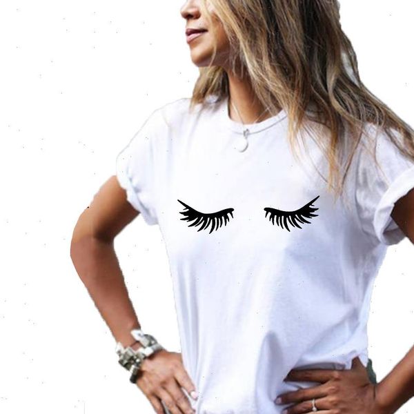 eyelash women t shirt graphic tee summer short sleeve cotton funny black white casual poleras mujer
eyelash women t shirt graphic tee summer short sleeve cotton funny black white casual poleras mujer