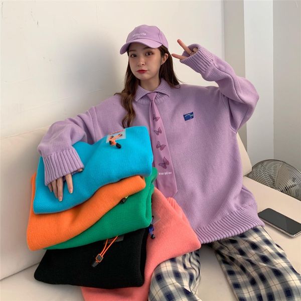 women's sweaters make firm offers two sides ~ wearing sweater female loose sets han edition languid is lazy wind polo coat ns3p, White;black
women's sweaters make firm offers two sides ~ wearing sweater female loose sets han edition languid is lazy wind polo coat ns3p, White;black