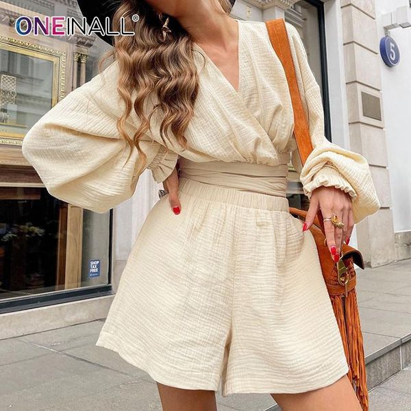 women's tracksuits oneinall beige casual shorts suits for female v neck long sleeve high waist short trousers loose sets 2021 clothing, Gray
women's tracksuits oneinall beige casual shorts suits for female v neck long sleeve high waist short trousers loose sets 2021 clothing, Gray