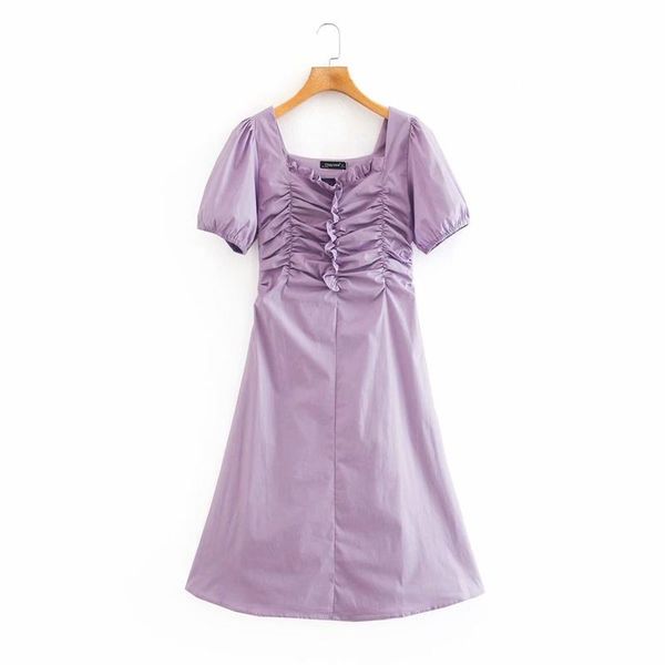 casual dresses elegant square collar short sleeve women a-line dress chiffon midi female elastic waist pleated vestidos 2021, Black;gray
casual dresses elegant square collar short sleeve women a-line dress chiffon midi female elastic waist pleated vestidos 2021, Black;gray