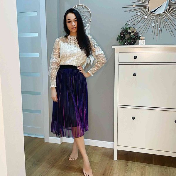 skirts spring high waist slim retro gradient color reflective mesh pleated skirt mid-length gauze women v6jz, Black
skirts spring high waist slim retro gradient color reflective mesh pleated skirt mid-length gauze women v6jz, Black