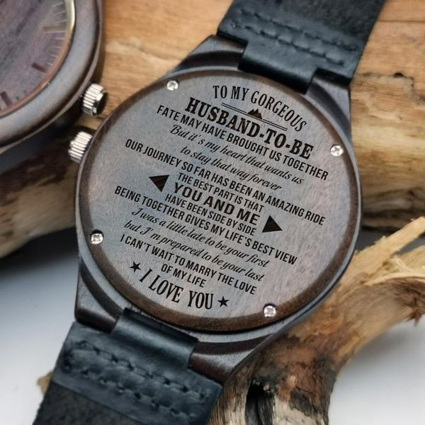 to man boyfriend back carved information night light wood watch holiday birthday gift wristwatches, Slivery;brown
to man boyfriend back carved information night light wood watch holiday birthday gift wristwatches, Slivery;brown