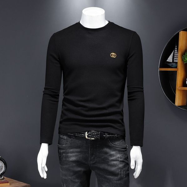 sweaters fashion knit men's long sleeve t-shirt embroidered round neck high end cotton base shirt 2021 spring style, White;black
sweaters fashion knit men's long sleeve t-shirt embroidered round neck high end cotton base shirt 2021 spring style, White;black