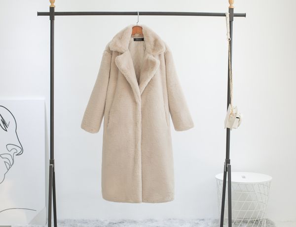 2022 winter women faux rabbit fur coat luxury long loose lapel overcoat thick warm plus size female plush coats for mother's days gift, Black
2022 winter women faux rabbit fur coat luxury long loose lapel overcoat thick warm plus size female plush coats for mother's days gift, Black