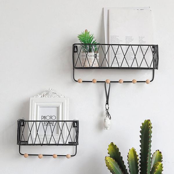 hooks & rails iron grid shelf creative wall hook wall-mounted storage rack for home decoration
hooks & rails iron grid shelf creative wall hook wall-mounted storage rack for home decoration