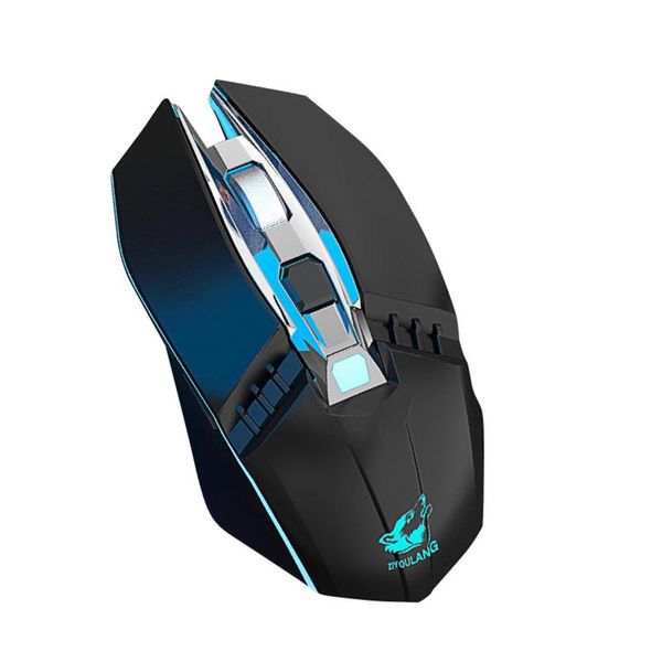 2.4 ghz + bt connection wireless optical mouse with led backlit 6 buttons ergonomic for lappc computer keyboard combos