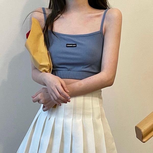 women's tanks & camis 4colors korean style camisole women elastic tank female summer 2021 sleeveless slim crop womens (c2336), White
women's tanks & camis 4colors korean style camisole women elastic tank female summer 2021 sleeveless slim crop womens (c2336), White