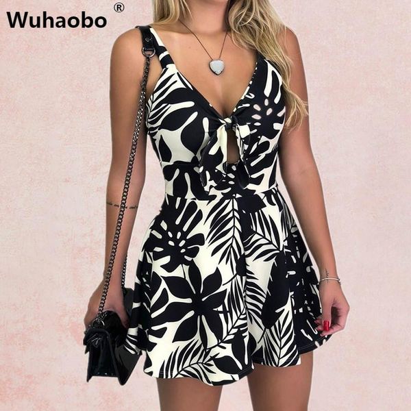 women's jumpsuits & rompers wuhaobo women summer romper plus size backless v neck bow tie up floral printed short jumpsuit beach playsu, Black;white
women's jumpsuits & rompers wuhaobo women summer romper plus size backless v neck bow tie up floral printed short jumpsuit beach playsu, Black;white