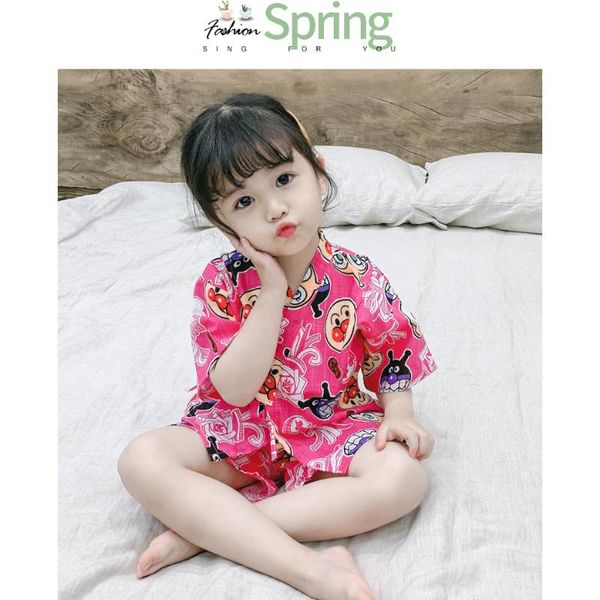 clothing sets 2021 oriental japanese style traditional for kids girls pajamas sleepwear cotton comfortable cute cartoon kimono jinbei set, White
clothing sets 2021 oriental japanese style traditional for kids girls pajamas sleepwear cotton comfortable cute cartoon kimono jinbei set, White