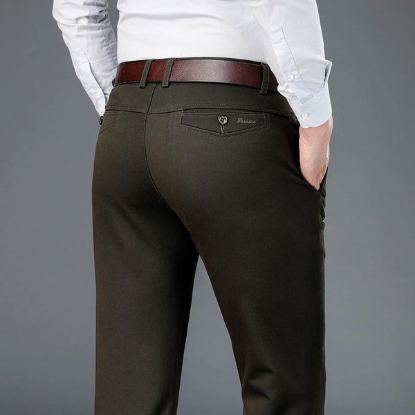 men's pants spring stretch straight casual 2021 male classic solid color business high waist trousers boutique brand clothes, Black
men's pants spring stretch straight casual 2021 male classic solid color business high waist trousers boutique brand clothes, Black