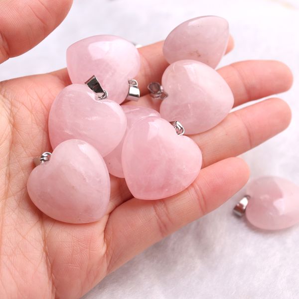 25mm heart rose quartzs natural stone charms necklace pendant energy pendulum jewelry making women lover's gifts, Bronze;silver
25mm heart rose quartzs natural stone charms necklace pendant energy pendulum jewelry making women lover's gifts, Bronze;silver