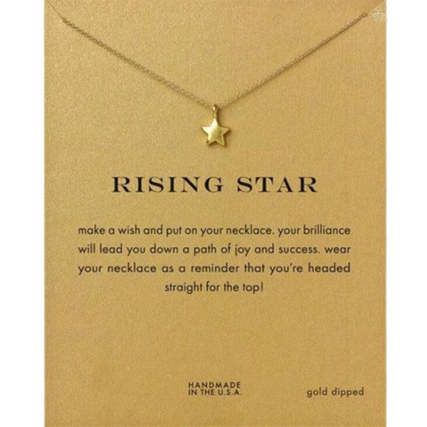 pentagram necklace with gift card five-pointed star pendant necklaces for women girls fashion necklace jewelry, Silver
pentagram necklace with gift card five-pointed star pendant necklaces for women girls fashion necklace jewelry, Silver