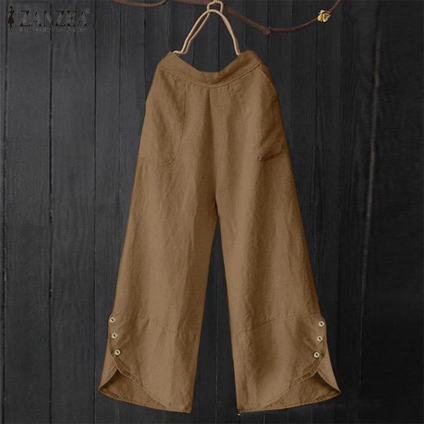 women's pants & capris 2022 women cotton vintage wide leg trousers elastic waist button casual culottes overall pantalon, Black;white
women's pants & capris 2022 women cotton vintage wide leg trousers elastic waist button casual culottes overall pantalon, Black;white