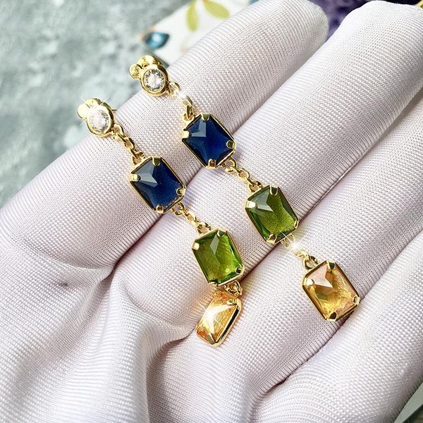 style water drop earring yellow blue green crystal long line tassels earrings for women (dj1359) dangle & chandelier, Silver
style water drop earring yellow blue green crystal long line tassels earrings for women (dj1359) dangle & chandelier, Silver